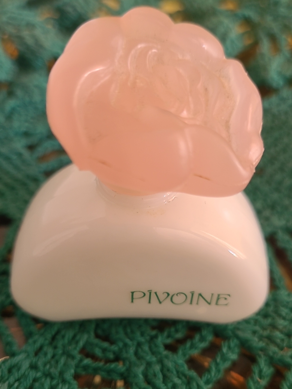 Yves Rocher White Bottle with Pink Floral Cap - Vintage Collectible